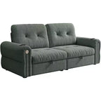 Canapé-lit convertible 2-en-1 moderne avec dossier rabattable, canapé-lit escamotable en flanelle douce pour salon ou chambre d'amis - Panipeachy