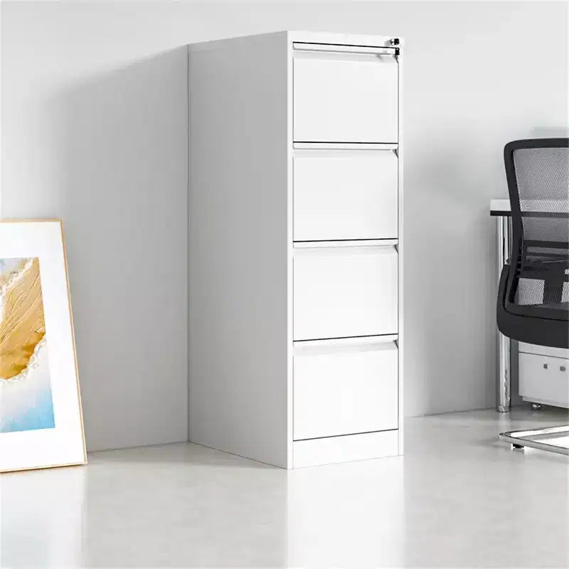 Classeur à 4 tiroirs avec serrure, armoire de classement verticale robuste pour bureau à domicile, armoire de rangement pour fichiers de format Lettre/Légal/A4/F4