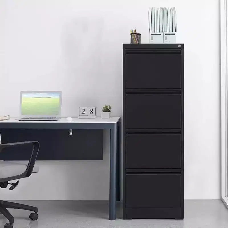 Classeur à 4 tiroirs avec serrure, armoire de classement verticale robuste pour bureau à domicile, armoire de rangement pour fichiers de format Lettre/Légal/A4/F4