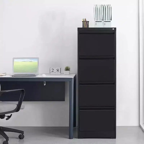 Classeur à 4 tiroirs avec serrure, armoire de classement verticale robuste pour bureau à domicile, armoire de rangement pour fichiers de format Lettre/Légal/A4/F4