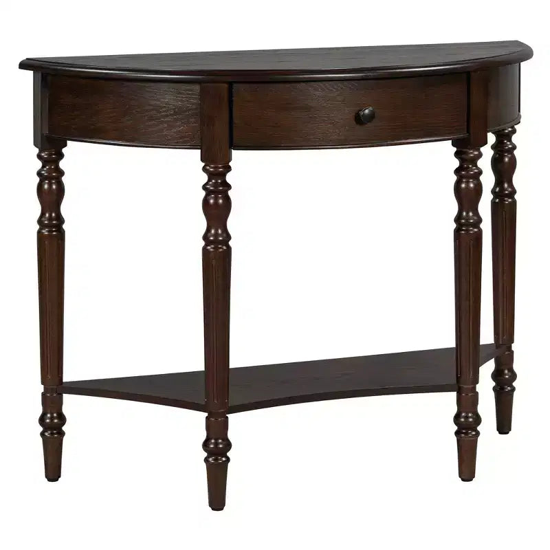Console d'entrée Polibi Farmhouse Crescent avec tiroir et étagère
