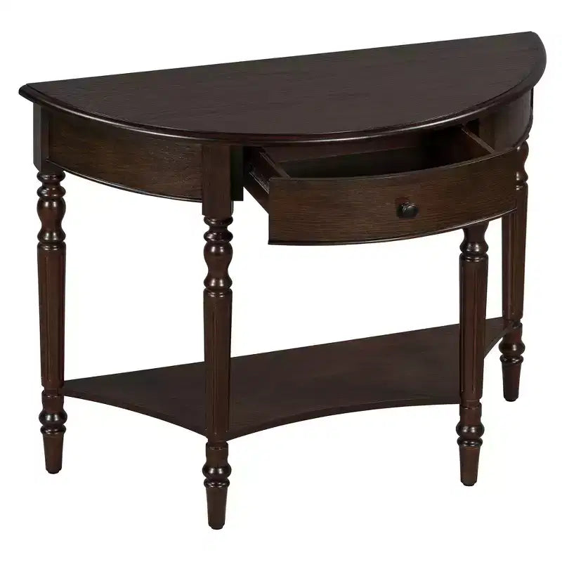 Console d'entrée Polibi Farmhouse Crescent avec tiroir et étagère
