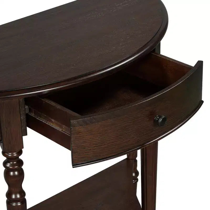 Console d'entrée Polibi Farmhouse Crescent avec tiroir et étagère