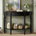 Polibi Farmhouse Crescent Entry Console with Drawer & Shelf