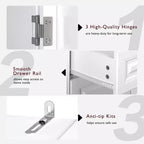 sumyeg Armoire de cuisine/garde-manger de 180 cm avec 3 organiseurs coulissants, 2 tiroirs, 6 étagères de porte, design rustique en relief