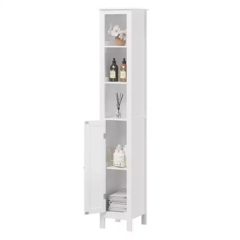 sumyeg 66.92 in Slim Tall Bathroom Cabinet with Adjustable Shelves and 1 Door
