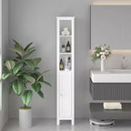 sumyeg 66,92 pouces Meuble Colonne de Salle de Bain Slim avec Étagères Réglables et 1 Porte