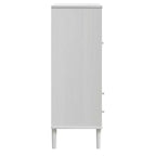 vidaXL SENJA Buffet haut de rangement armoire latérale aspect rotin en pin massif
