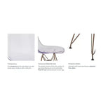 Okak Lot de 2 chaises de salle à manger élégantes, chaises de cuisine avec pieds dorés et assise transparente, chaises de salle à manger modernes pour salon, salle à manger, doré+transparent