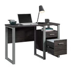 TUYOHW 45 Bureau, bureau d'ordinateur avec 2 tiroirs de rangement et 1 étagère ouverte, cadre en métal, bureau d'écriture moderne pour bureau à domicile, étude, chambre, noir
