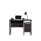 TUYOHW 45 Bureau, bureau d'ordinateur avec 2 tiroirs de rangement et 1 étagère ouverte, cadre en métal, bureau d'écriture moderne pour bureau à domicile, étude, chambre, noir