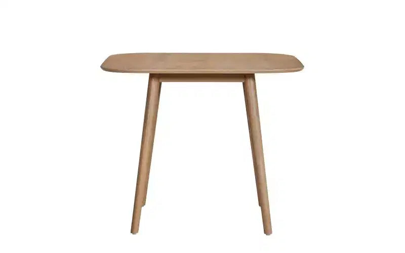 Table de cuisine en bois massif TUYOHW pour 2 à 4 personnes, table à manger carrée de 89 cm avec pieds évasés coniques, table minimaliste pour salon, appartement, petits espaces