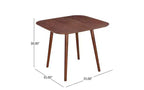 Table de cuisine en bois massif TUYOHW pour 2 à 4 personnes, table à manger carrée de 89 cm avec pieds évasés coniques, table minimaliste pour salon, appartement, petits espaces