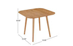 Table de cuisine en bois massif TUYOHW pour 2 à 4 personnes, table à manger carrée de 89 cm avec pieds évasés coniques, table minimaliste pour salon, appartement, petits espaces