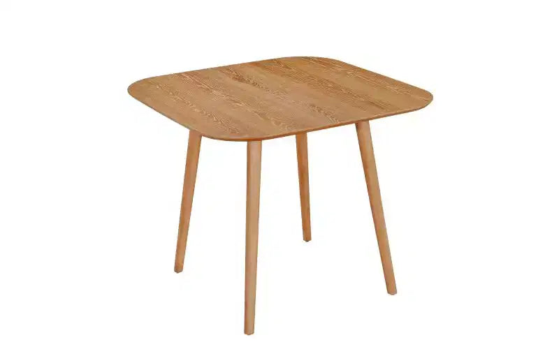 Table de cuisine en bois massif TUYOHW pour 2 à 4 personnes, table à manger carrée de 89 cm avec pieds évasés coniques, table minimaliste pour salon, appartement, petits espaces