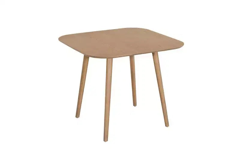 Table de cuisine en bois massif TUYOHW pour 2 à 4 personnes, table à manger carrée de 89 cm avec pieds évasés coniques, table minimaliste pour salon, appartement, petits espaces