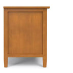 Meuble TV bas moderne du milieu du siècle en bois massif de 183 cm de large Noelle, en noyer, pour téléviseurs jusqu'à 80 pouces