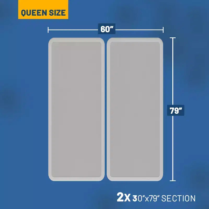 Continental Sleep, Sommier Tapissier à Surface Solide Taille Queen, Silencieux et Anti-Bruit, Sommier 2 Pièces sous Matelas, Blanc