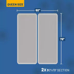 Continental Sleep, Sommier Tapissier à Surface Solide Taille Queen, Silencieux et Anti-Bruit, Sommier 2 Pièces sous Matelas, Blanc