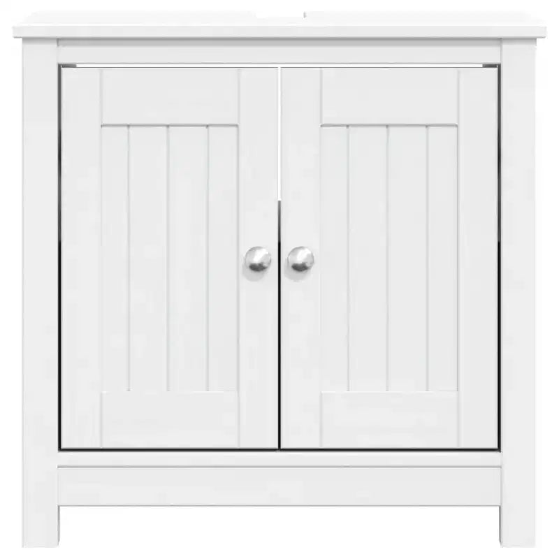 vidaXL Meuble sous-vasque BERG pour salle de bain Armoire de toilette en pin massif