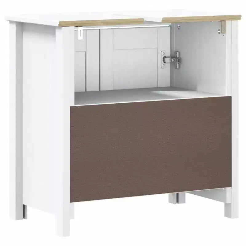 vidaXL Meuble sous-vasque BERG pour salle de bain Armoire de toilette en pin massif