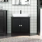 vidaXL Meuble sous-vasque BERG pour salle de bain Armoire de toilette en pin massif