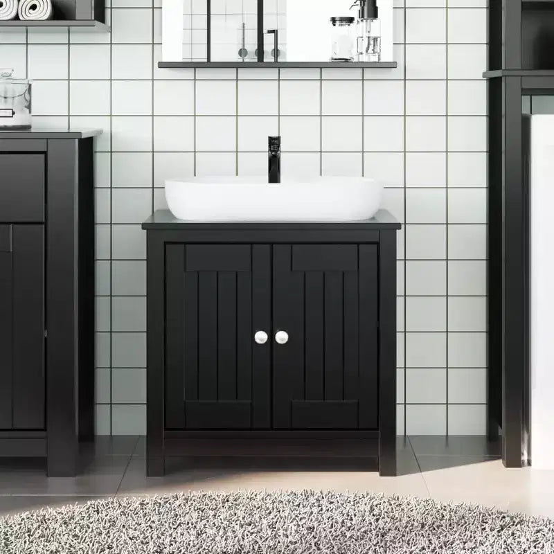 vidaXL Meuble sous-vasque BERG pour salle de bain Armoire de toilette en pin massif