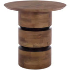 Zorro Round Accent Table - ACC3254 - Walnut - Safavieh