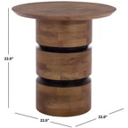 Table d'appoint ronde Zorro - ACC3254 - Noyer - Safavieh
