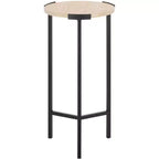Abama Marble Side Table - ACC5516 - Ivory/Black - Safavieh