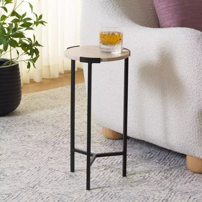 Table d'appoint Abama Marble - ACC5516 - Ivoire/Noir - Safavieh
