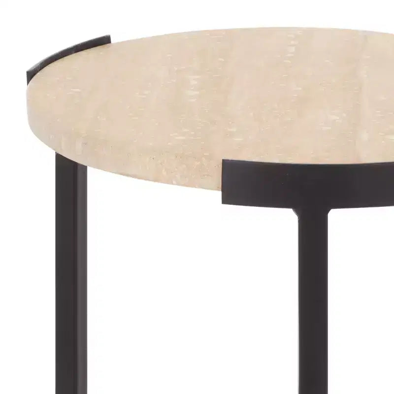Table d'appoint Abama Marble - ACC5516 - Ivoire/Noir - Safavieh