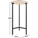 Table d'appoint Abama Marble - ACC5516 - Ivoire/Noir - Safavieh