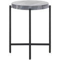 Gustavia Round Accent Table - ACC9805 - Grey Marble/Black - Safavieh