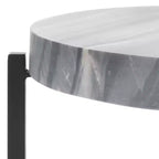 Table d'appoint ronde Gustavia - ACC9805 - Marbre gris/noir - Safavieh