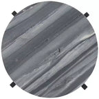 Table d'appoint ronde Gustavia - ACC9805 - Marbre gris/noir - Safavieh