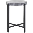 Table d'appoint ronde Gustavia - ACC9805 - Marbre gris/noir - Safavieh