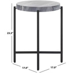 Table d'appoint ronde Gustavia - ACC9805 - Marbre gris/noir - Safavieh