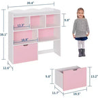Organisateur de rangement pour jouets, étagère à livres pour enfants, armoire de rangement pour jouets, bibliothèque pour tout-petits pour chambre d'enfant, chambre à coucher, chambre de bébé, salon