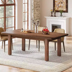 Table de salle à manger Lantine 63 pouces en bois de ferme pour 4 à 6 personnes, grande table rectangulaire de cuisine et de salle à manger avec pieds en bois massif pour la cuisine et la salle à manger