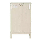 Vitrine illuminée VIYET 44, Présentoir en MDF blanc et verre avec portes en verre trempé et étagères réglables (Fond miroir, Ampoule incluse)