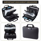 Boîte à documents ignifuge avec serrure, coffre-fort étanche et ignifuge pour documents, mallette de rangement portable pour documents importants