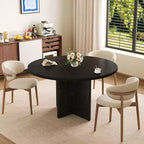 Table à manger ronde extensible de 43,3'' à 59'' pour 4 à 8 personnes, Table à manger ovale de cuisine moderne avec rallonges amovibles, Table de salle à manger, cuisine