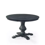 Ensemble de salle à manger moderne 5 pièces pour 4 personnes, table ronde anthracite avec 4 chaises de salle à manger rembourrées avec pieds en bois pour salle à manger ou ferme-Panipeachy