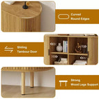 Bahut Mid-Century Moderne avec Portes Coulissantes, Buffet de Rangement d'Appoint de 120 cm pour Entrée, Salon ou Rangement de Cuisine