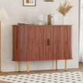 Mid-Century Modern Sideboard Cabinet with Sliding Doors, 47 Accent Storage Buffet for Entryway, Living Room, or Kitchen Organization