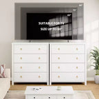 Commode en rotin pour chambre à coucher, commode de 94 cm de haut pour placard avec 4 tiroirs en rotin, commode avec armoire de rangement pour vêtements, pour chambre à coucher