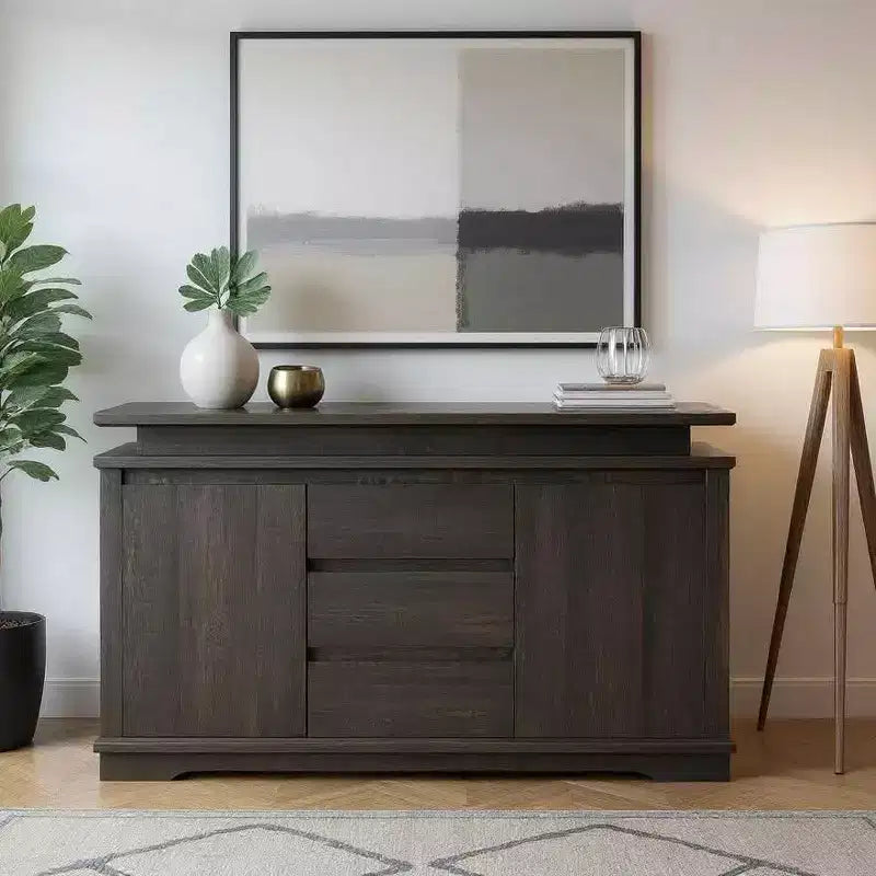 Table de chevet MAYEERTY blanche à 5 tiroirs, commode de style ferme avec port de chargement USB, table d'appoint moderne pour chambre à coucher
