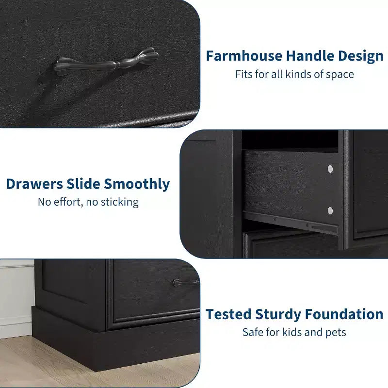 Commode de Chevet Moderne avec Tiroir et Rangement C Idéale pour l'Organisation de la Chambre, Meuble Gain de Place, Construction en Bois Durable