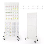 COZONY Présentoir sur pied perforé de 60 cm avec 10 crochets, panneau perforé en métal robuste avec base en T pour la vente au détail, les salons d'artisanat, les magasins d'outils